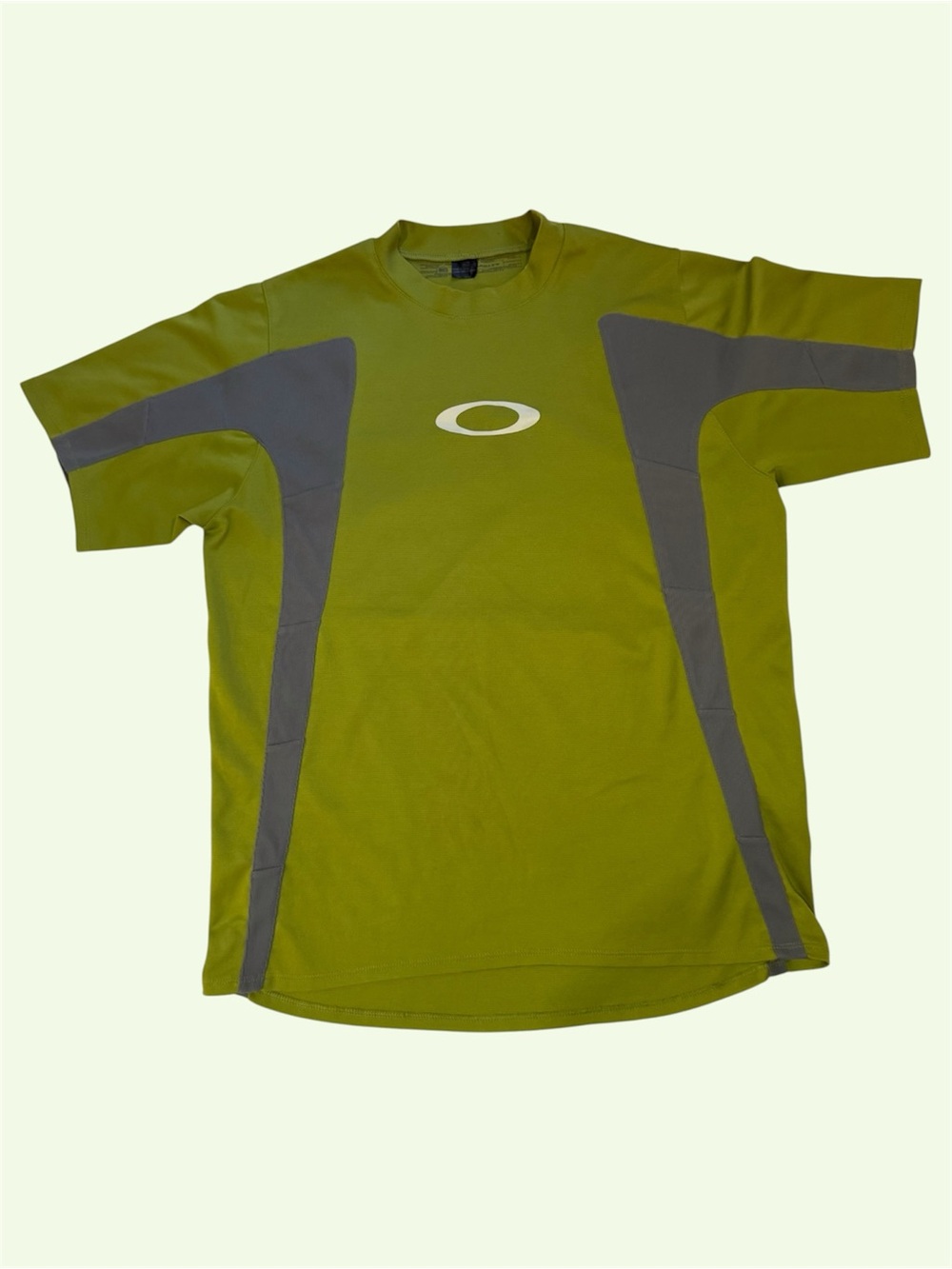 Vintage Y2K Oakley Tech Jersey Two Tone Color Block Gorpcore Green Medium